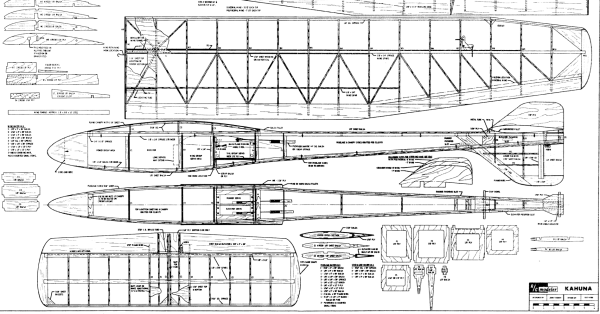Kahuna, Bauplan, Holzbaukasten Segelflugzeug